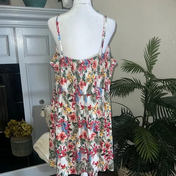 NWT New Look Multicolor Floral Tropical Dress - Picture 5 of 10